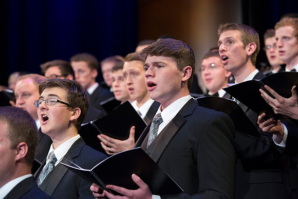 A BYU-Idaho Sacred Music Production performed in the BYU-Idaho Center, conducted by Dallin Hansen and written by Daniel Gawthrop.