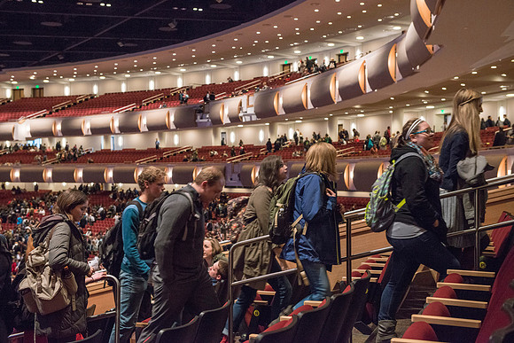 President and Sister Clark speak at the opening devotional Winter semester 2015.