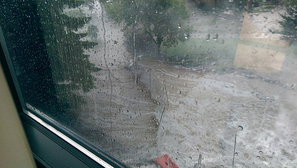 July 15, 2014 Over an inch of rain in less than an hour created a flash flood through Rexburg streets, through a few BYU-Idaho buildings and also flooded several students basement apartments. The even