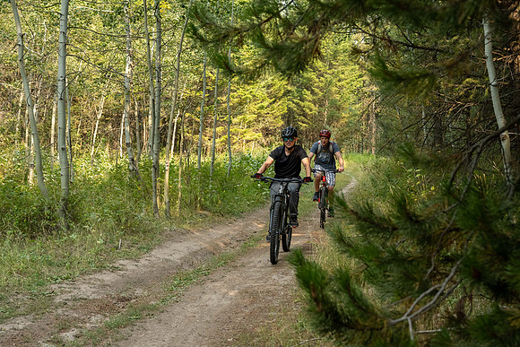 Media Creation Team mountain biking.