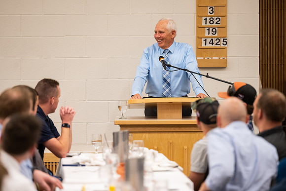 Design & Construction Management banquet.  Majors get the opportunity to meet with personnel from a variety of construction companies.