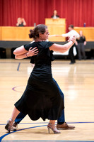 Students perform in a dance competition at the Hart Auditorium.