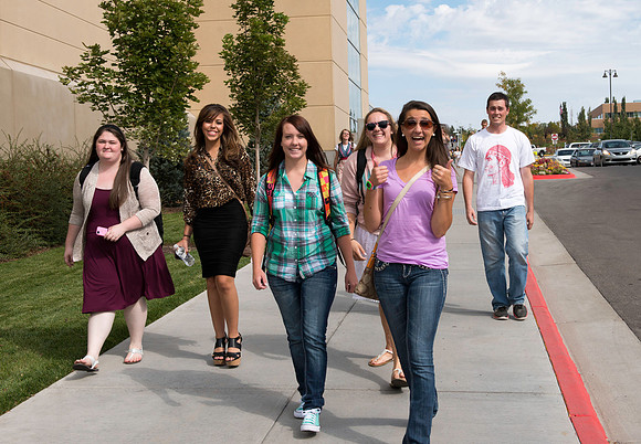 Students after first devotional Fall 2014 semester.
