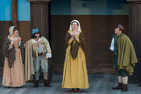 Brigham Young University-Idaho's production of The Shomaker's Holiday performed out in the amphitheatre in front of the McKay Library.