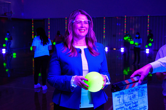 Vice President, Amy LaBaugh, Spot Safety video shoot as part of the "We Are In This Together" campaign.