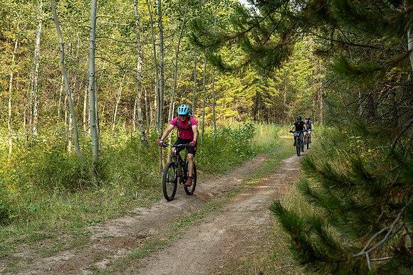 Media Creation Team mountain biking.