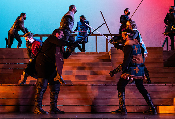 BYU-Idaho theatre department dress rehearsal of Shakespeare's Henry V.