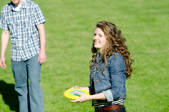 Frisbee is a favorite among these students of BYU-Idaho.
