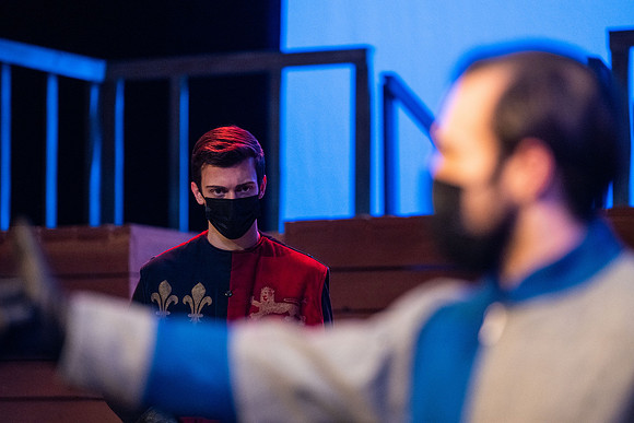 BYU-Idaho theatre department dress rehearsal of Shakespeare's Henry V.