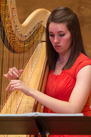 Harp Ensemble dress rehearsal