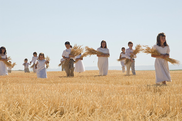 Children in the wheat fields- AUG 2007