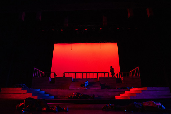 BYU-Idaho theatre department dress rehearsal of Shakespeare's Henry V.