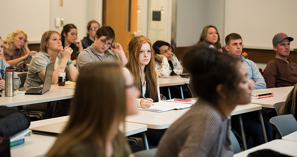 Animal Science majors listen and learn in the classroom.