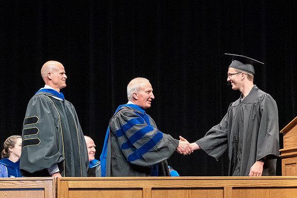 Graduates during convocation of the College of Physical Sciences and Engineering.