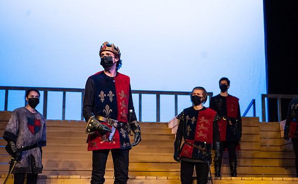 BYU-Idaho theatre department dress rehearsal of Shakespeare's Henry V.