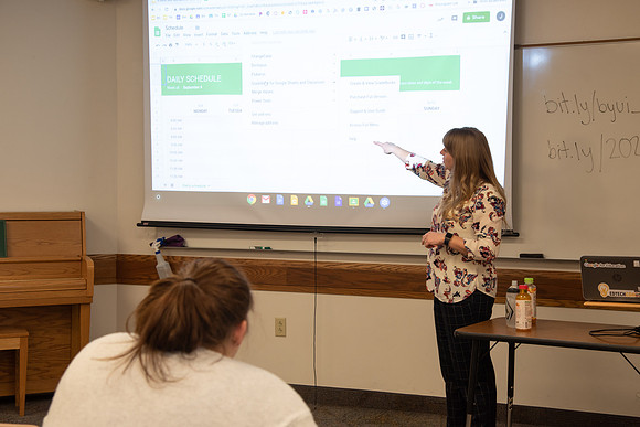 Students in the Education Deparment learn how to effectively use technology in their classrooms during a Teacher Education Technology Conference.