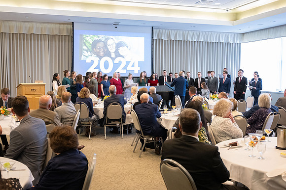 President Meredith, Philanthropies gathering for Signature Scholarships.