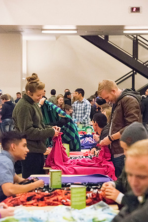 President Gilbert and his wife, Christine host a campus-wide date night for the students and their dates.