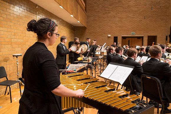 Symphony Band directed by Diane Soelberg.