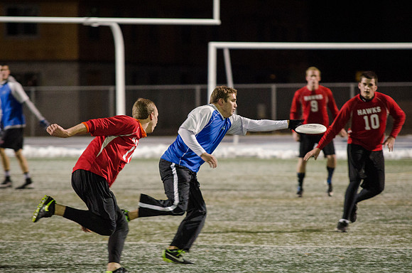 BYU-Idaho students participate in the ultimate frisbee championship game held at the stadium