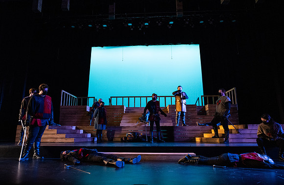 BYU-Idaho theatre department dress rehearsal of Shakespeare's Henry V.