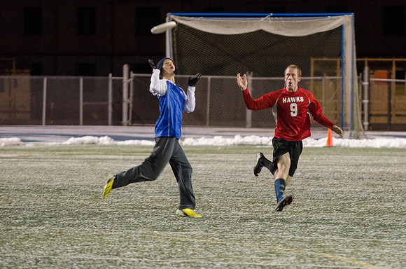 BYU-Idaho students participate in the ultimate frisbee championship game held at the stadium