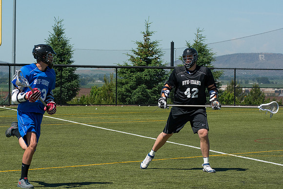 Brigham Young University-Idaho's men's lacrosse plays in the upper fields on campus.
