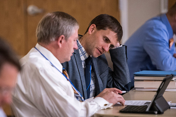 Faculty members come together in preparation of the new school year.