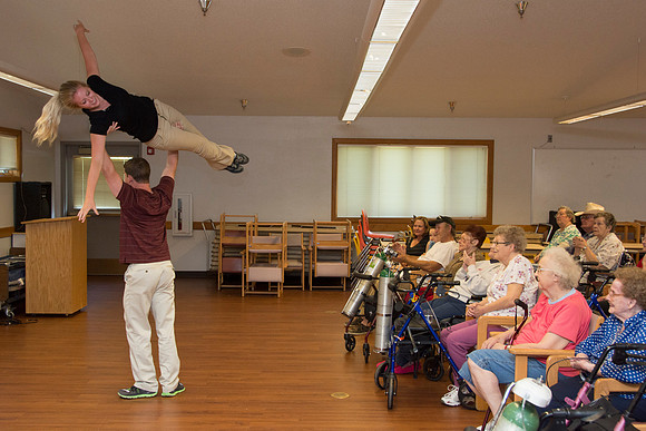 Dancers visit a Convalescent Center in Green River Wyoming.