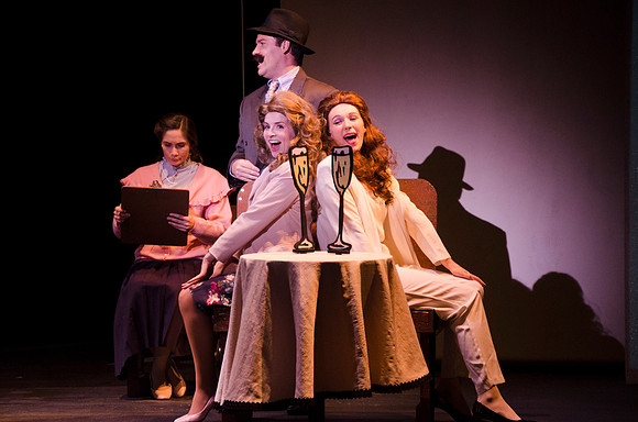 This murder mystery farce propels a mild-mannered English shoe clerk into a lunatic mix of murdered Atlantic City croupier, his near-sighted jilted mistress, her hen-pecked brother and several hundred