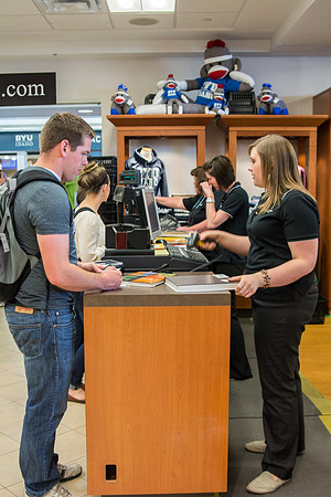 Students come to the University Store to purchase textbooks and other supplies for the spring semester at Brigham Young University-Idaho.