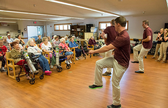 Dancers visit a Convalescent Center in Green River Wyoming.
