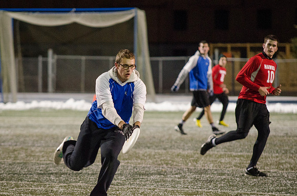 BYU-Idaho students participate in the ultimate frisbee championship game held at the stadium