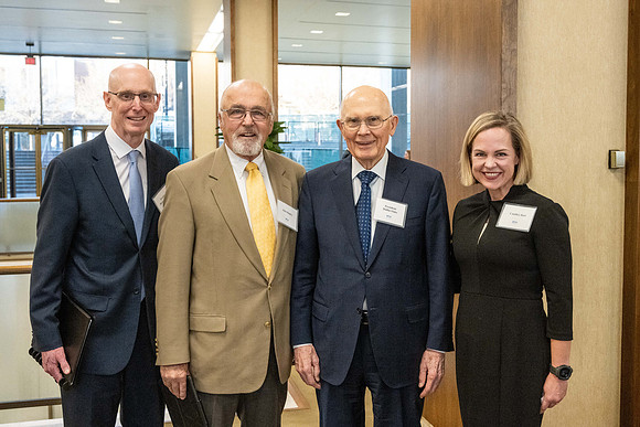 President Henry J Eyring hosts a dinner for guest at the Church Office Building in Salt Lake City, Utah.