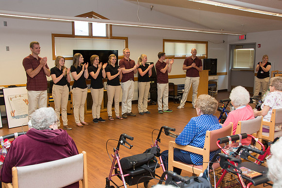 Dancers visit a Convalescent Center in Green River Wyoming.