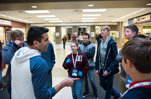 Prospective students and parents tour campus and participate in various activities. Fall Semester.