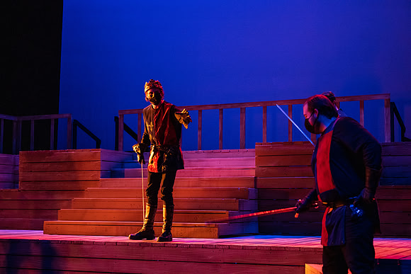 BYU-Idaho theatre department dress rehearsal of Shakespeare's Henry V.