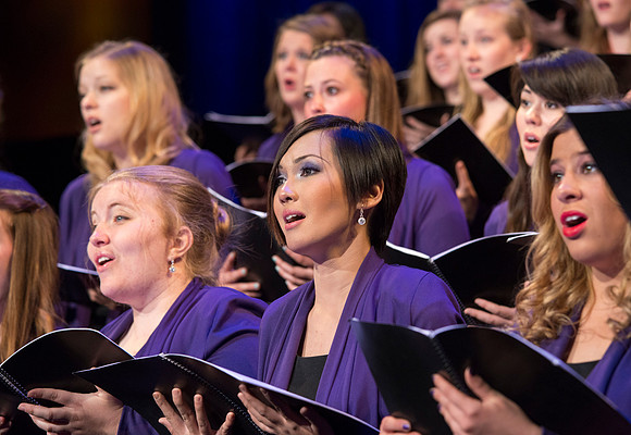 A BYU-Idaho Sacred Music Production performed in the BYU-Idaho Center, conducted by Dallin Hansen and written by Daniel Gawthrop.