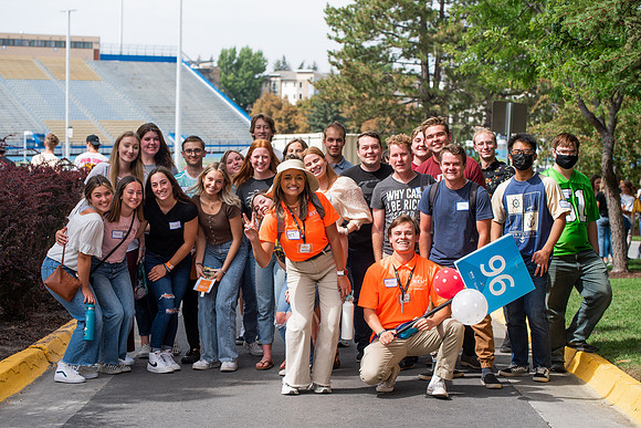 BYUI students return to campus for the Fall 2021 semester. New Freshman participate in Get Connected with their I-Groups on move-in day.