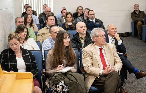 Employees gather in the Taylor Building to be spiritually fed and uplifted during the All Employee Conference.