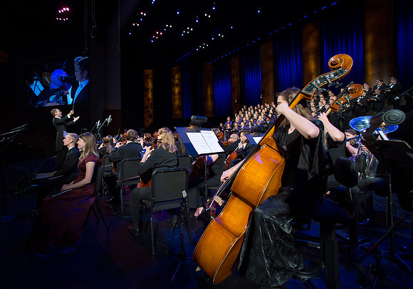 A BYU-Idaho Sacred Music Production performed in the BYU-Idaho Center, conducted by Dallin Hansen and written by Daniel Gawthrop.