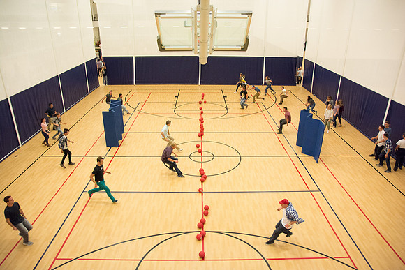 Students have fun at i-night activities before the start of the new semester.