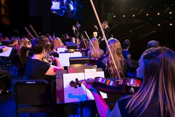 A BYU-Idaho Sacred Music Production performed in the BYU-Idaho Center, conducted by Dallin Hansen and written by Daniel Gawthrop.