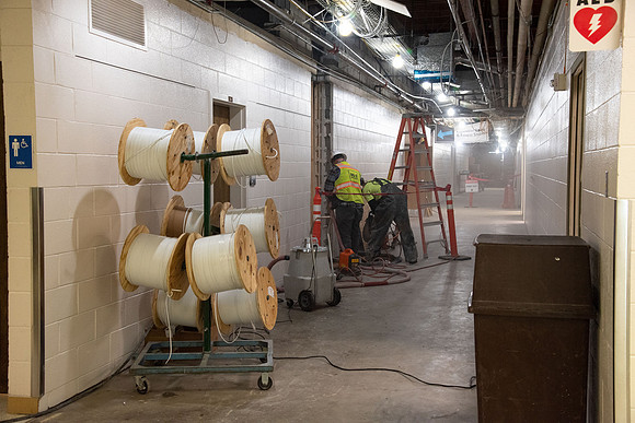Progress on the construction in the John W. Hart Building at BYU-Idaho.