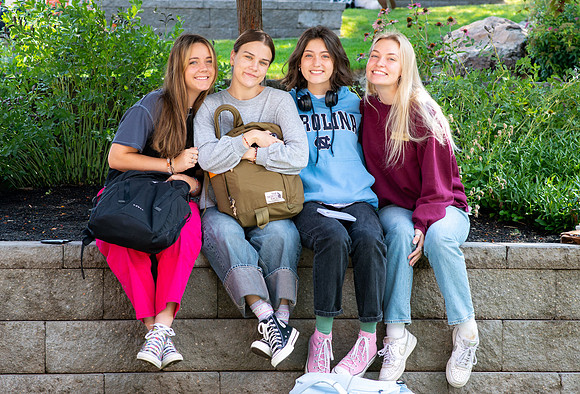 Students around campus during the first week of the Fall semester.