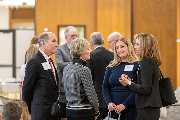 President Henry J Eyring hosts a dinner for guest at the Church Office Building in Salt Lake City, Utah.