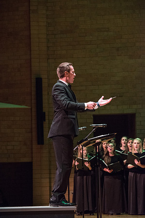 The Brigham Young University-Idaho choirs and ensembles perform in a concert together.