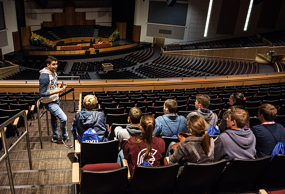 Prospective students and parents tour campus and participate in various activities. Fall Semester.