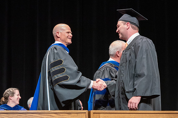Graduates during convocation of the College of Physical Sciences and Engineering.