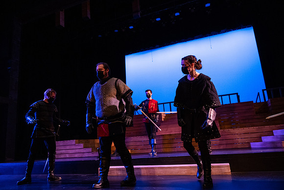BYU-Idaho theatre department dress rehearsal of Shakespeare's Henry V.